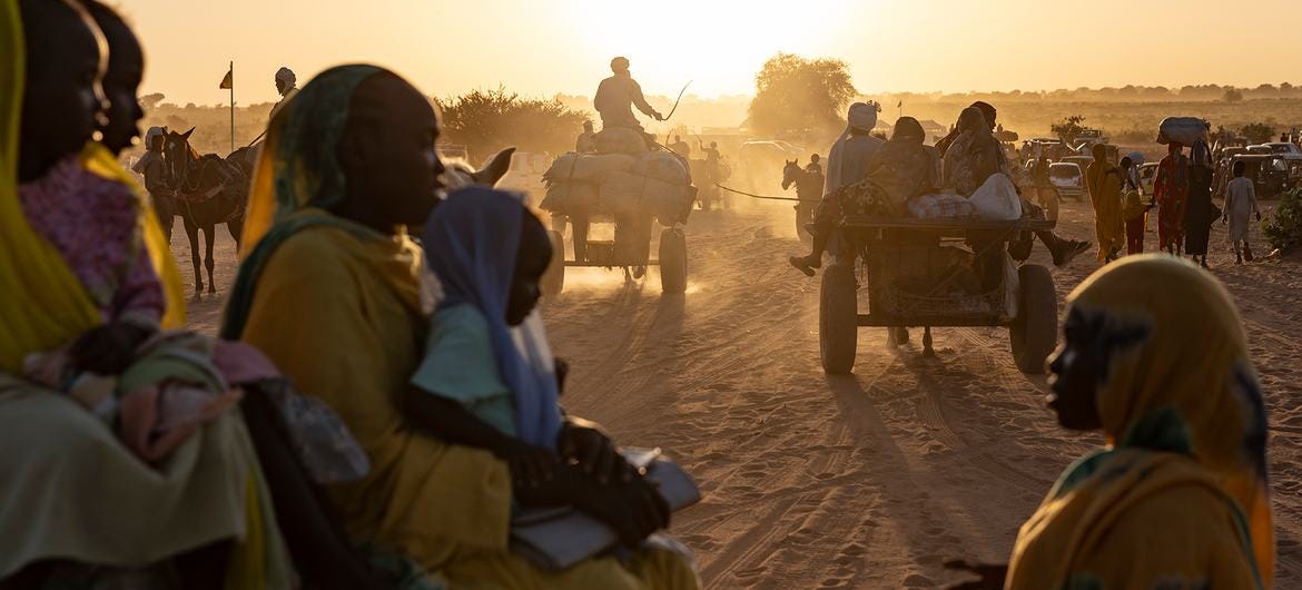 Sudanese refugees arrive at the border town of Adré, Chad. (file) Sudanese refugees arrive at the border town of Adré, Chad. (file)