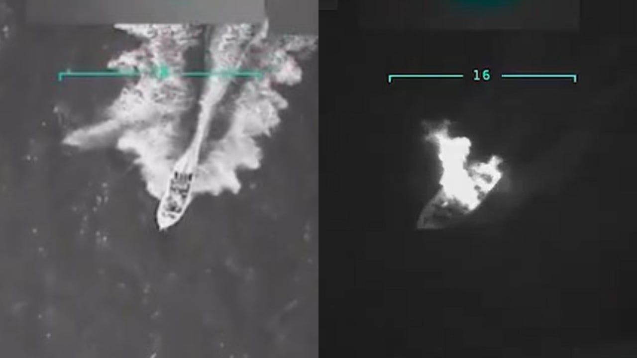 US Strike On Venezuela Drug Boat Kills 11 — New Video Reveals Operation | WATCH | US News ...