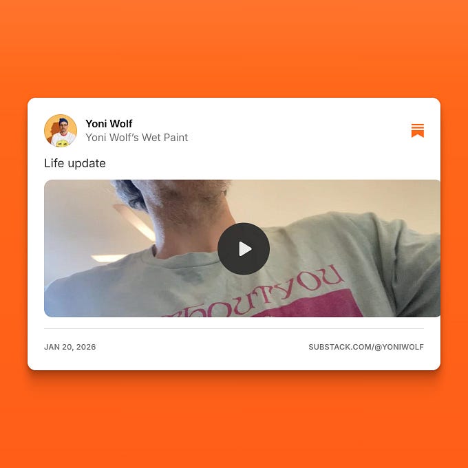 Yoni Wolf (@yoniwolf): "Life update