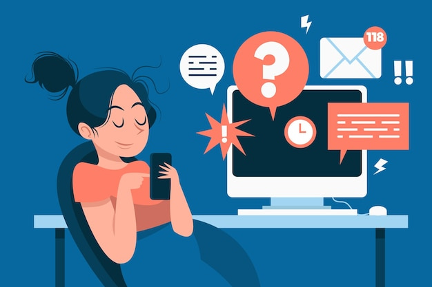 Free vector postponed concept in flat design