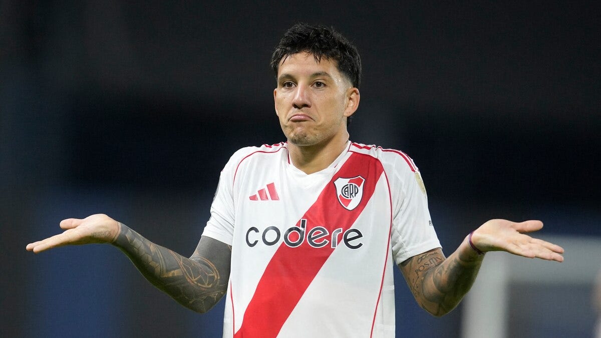 La tierna explicación detrás del llamativo festejo de Driussi en el gol del  empate de River ante Independiente del Valle - Infobae