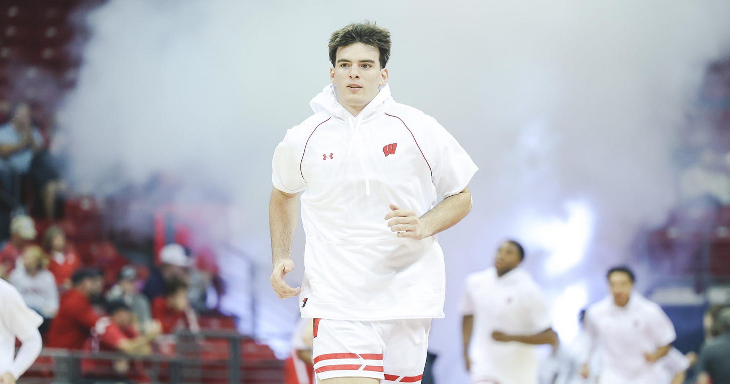 Wisconsin Badgers center Riccardo Greppi