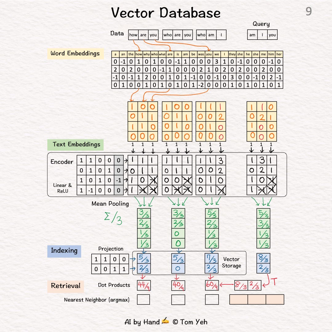 Vector Database by Hand ️ - by Prof. Tom Yeh