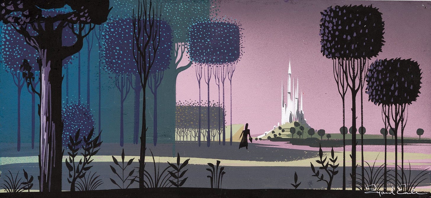 Disney SLEEPING BEAUTY Art Print SIGNED By Artist EYVIND, 48% OFF