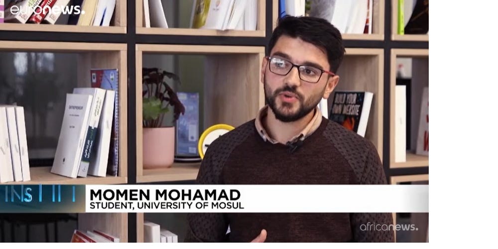 Momen Mohamad talking about Reviving the Great Library Of Mosul