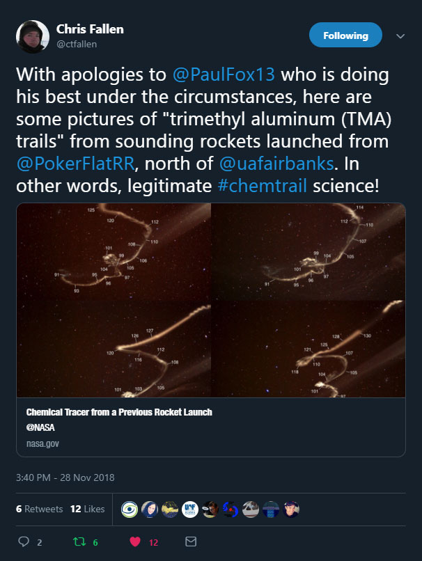 Tweet by Chris Fallen