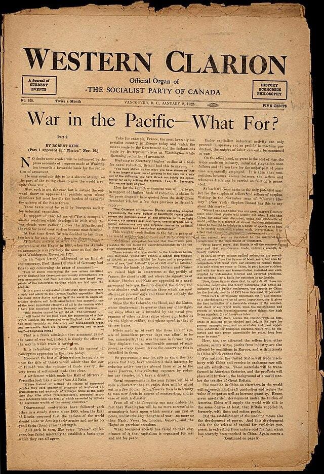 Western Clarion Cover 2 January 1922 Western Clarion Cover 2 January 1922