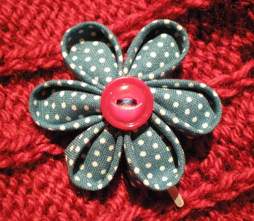 First Kanzashi Flower Hair Clip First Kanzashi Flower Hair Clip