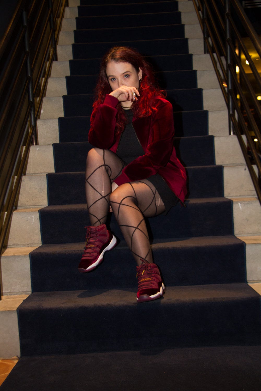 maroon velvet jordans 11