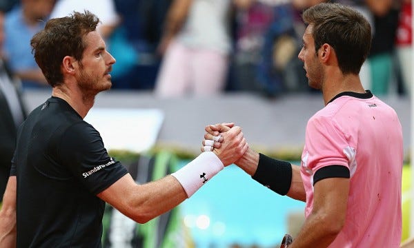 Andy Murray beats marcel granollers for 2015 madrid open quarter finals Andy Murray beats marcel granollers for 2015 madrid open quarter finals