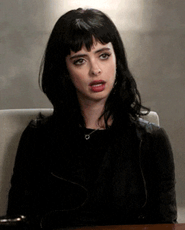 TV gif. In a scene from Don't Trust the B in Apartment 23, Krysten Ritter as Chloe gives us the mother of all eye rolls and lets her head droop. TV gif. In a scene from Don't Trust the B in Apartment 23, Krysten Ritter as Chloe gives us the mother of all eye rolls and lets her head droop.