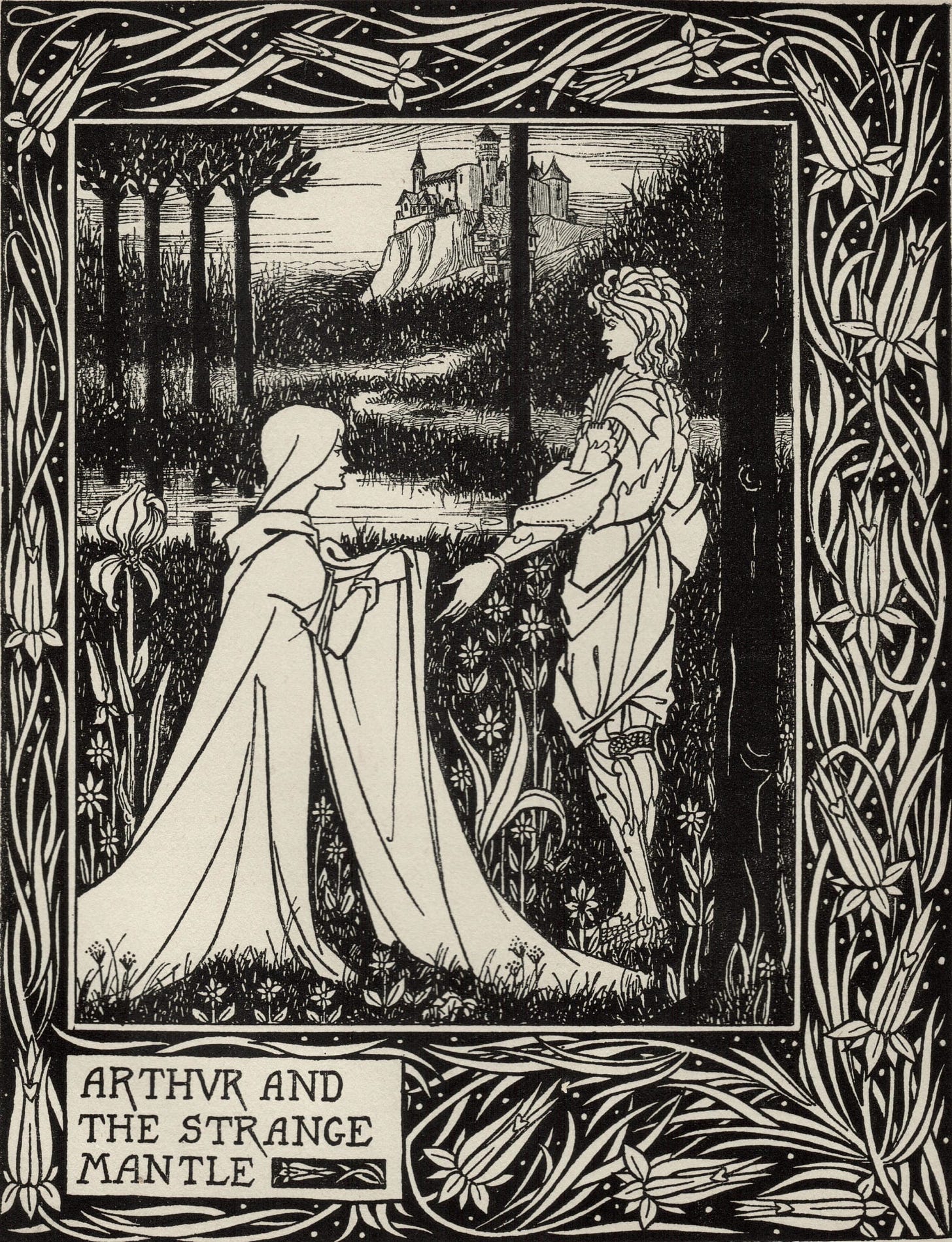Aubrey Beardsley, Arthur and the Strange Mantle, 1893-4 | Eames Fine Art