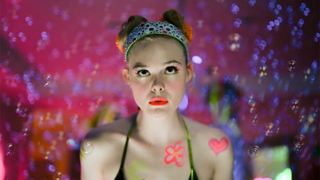 Elle Fanning in “Margo’s Got Money Troubles,” premiering April 15, 2026 on Apple TV.