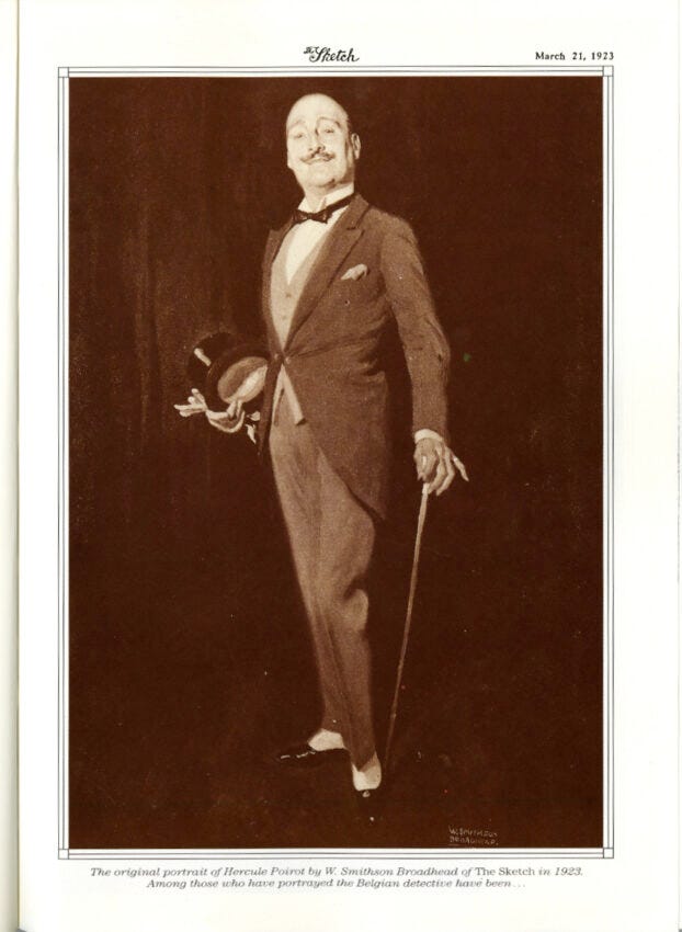 William Smithson Broadhead, Illustration of Hercule Poirot , 1923