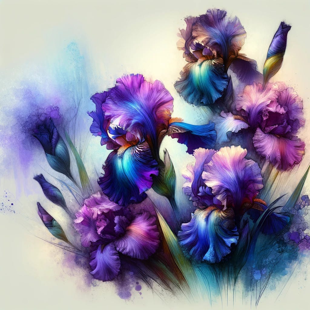 Mauve Irises