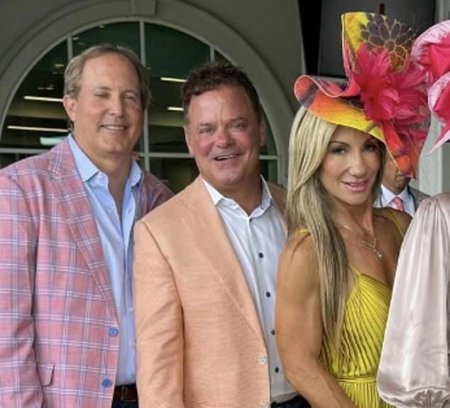 With her then-husband Troy Duhon standing between them, Paxton's mistress Tracy Duhon and AG Paxton posed for a photo at the Kentucky Derby in May 2024 With her then-husband Troy Duhon standing between them, Paxton's mistress Tracy Duhon and AG Paxton posed for a photo at the Kentucky Derby in May 2024