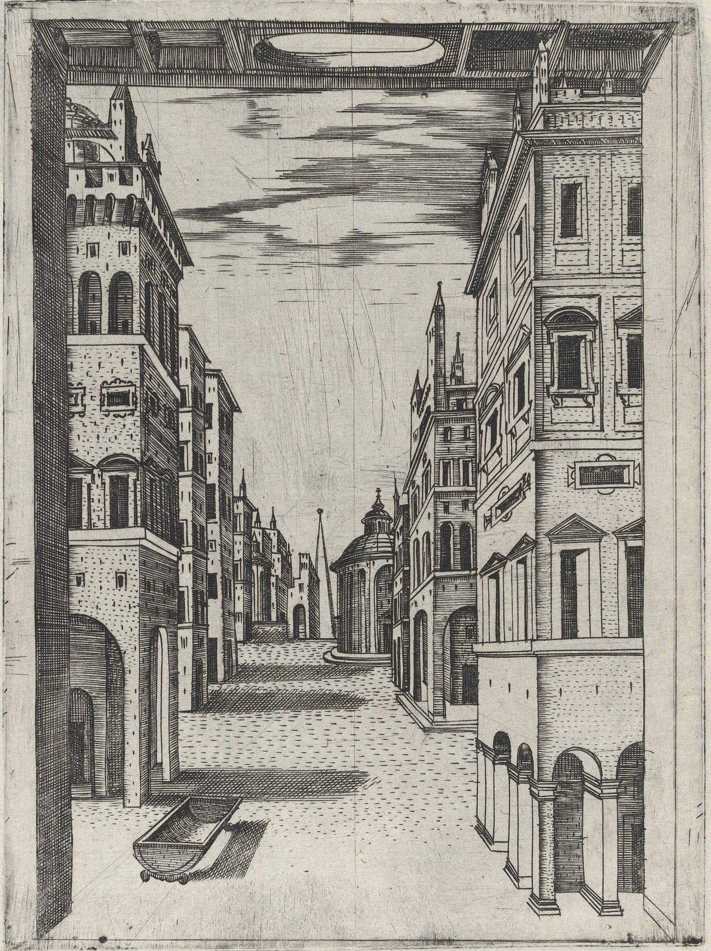 Anonymous, Italian, 16th century - Design for a Stage Set Depicting a  Perspectival View of an Ideal Renaissance City - The Metropolitan Museum of  Art