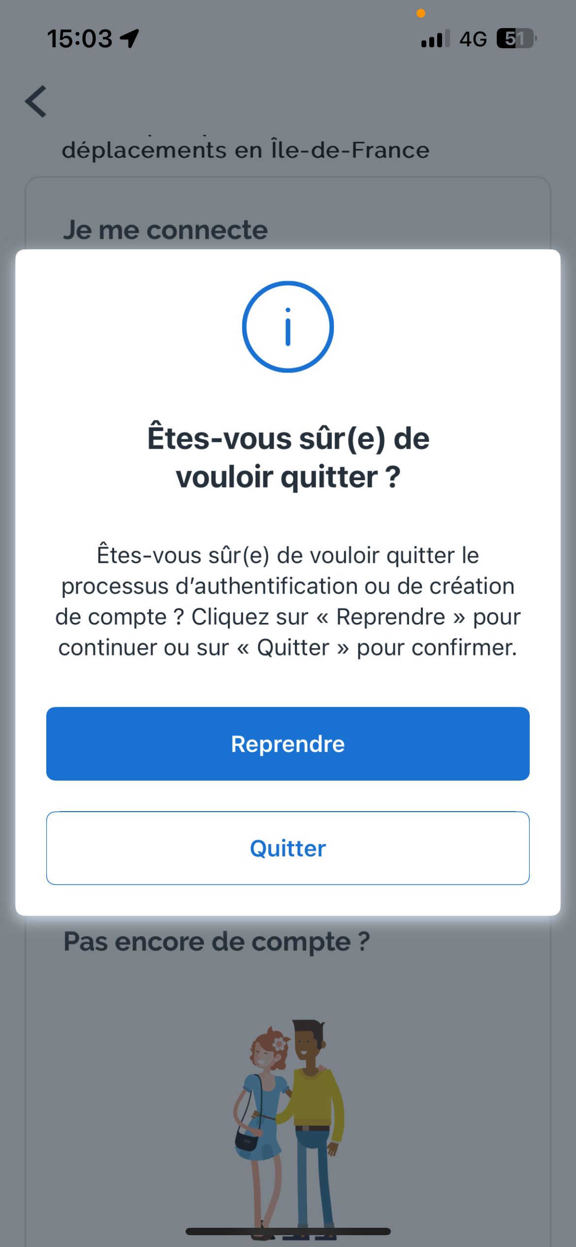 Modale de destruction IDF Mobilités