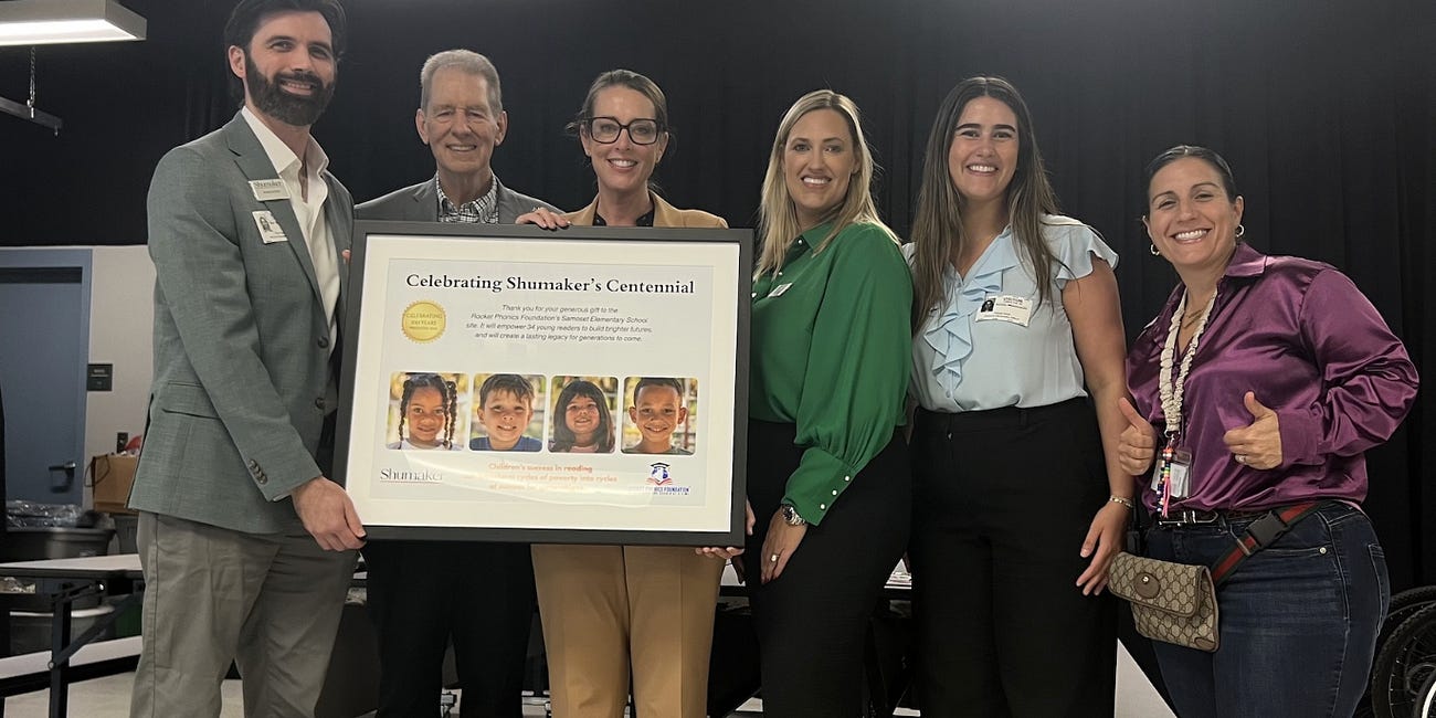 Economically Disadvantaged Bradenton School Gets Literacy Boost from Shumaker Law Firm