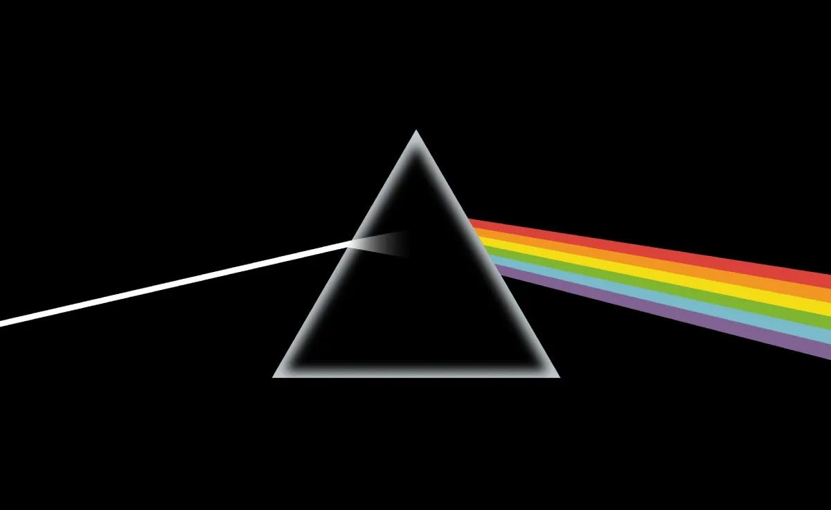 Portada del álbum The Dark Side of the Moon.