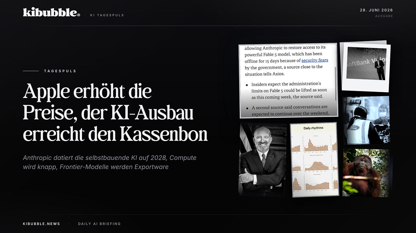 Der KI-Ausbau erreicht den Kassenbon: Apple erhöht die Preise