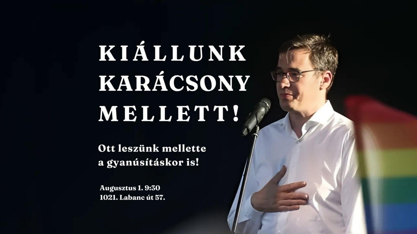Lehet, hogy egy kép erről: 1 személy és , szöveg, amely így szól: „KIÁLLUNK KARÁCSONY MELLETT! Ott leszünk mellette a gyanúsításkor is! Augusztus 1. 9:30 1021. Labane 1021.Labancút57. út 57.”