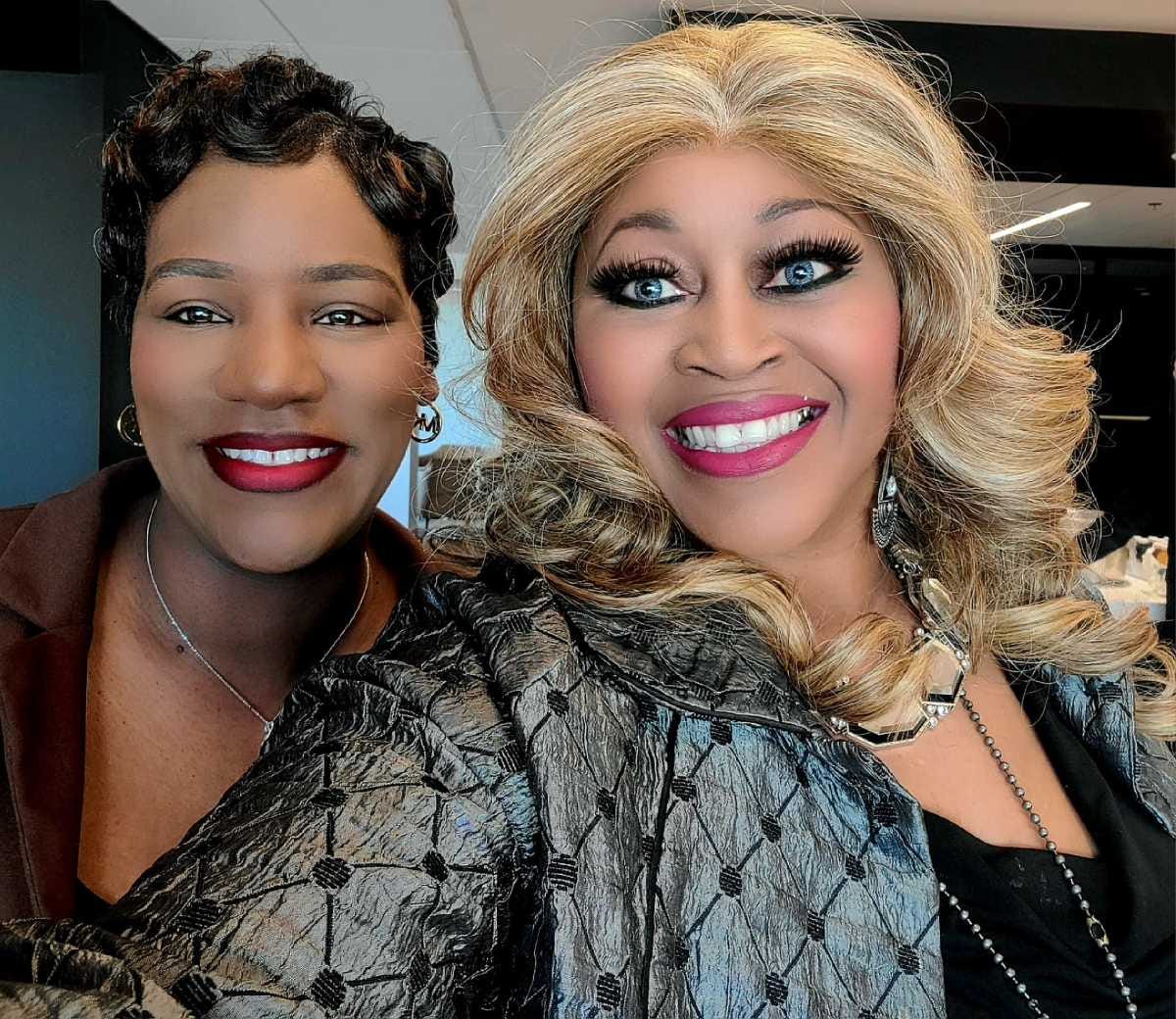 Yolanda Johnson with Linda Lee Tarver who also appears in Trump's video