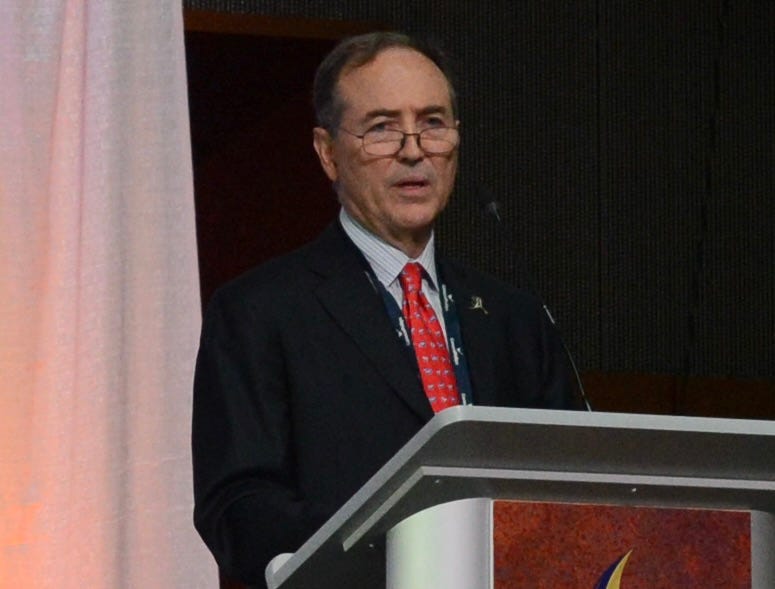Rex Cannon, co-President of 8 Star Alaska LLC, speaks Thursday, Aug. 28, 2025, at the Alaska Oil and Gas Association's annual convention in Anchorage. (Photo by James Brooks/Alaska Beacon) Rex Cannon, co-President of 8 Star Alaska LLC, speaks Thursday, Aug. 28, 2025, at the Alaska Oil and Gas Association's annual convention in Anchorage. (Photo by James Brooks/Alaska Beacon)