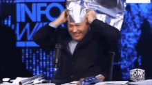 Alex Jones Tin Foil Hat GIF - Alex Jones Tin Foil Hat Smiling GIFs