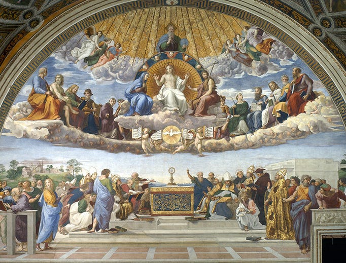 Raphael, “La Disputa del Sacramento,” 1510