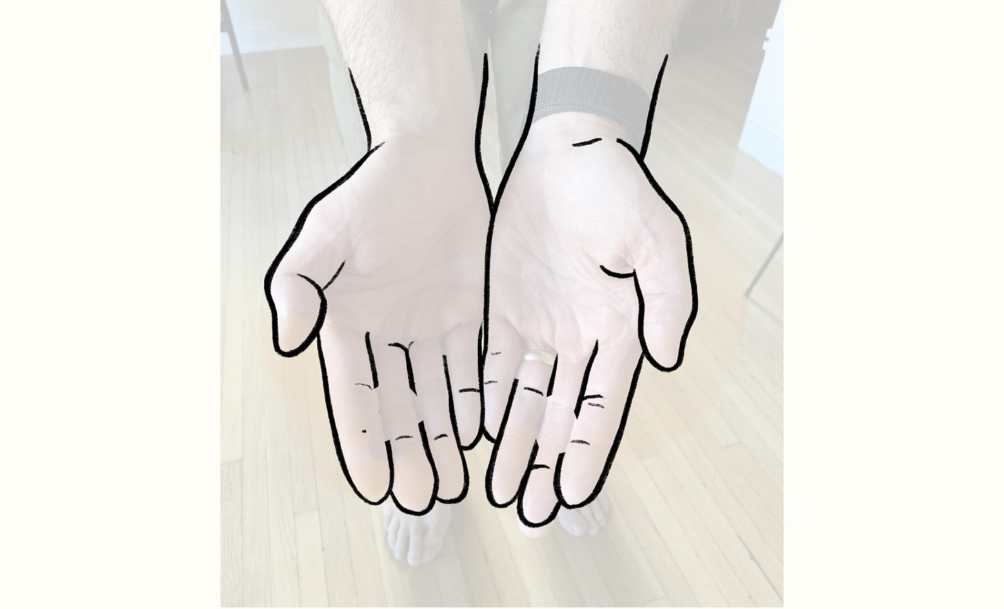 Copying my own photo of my hands