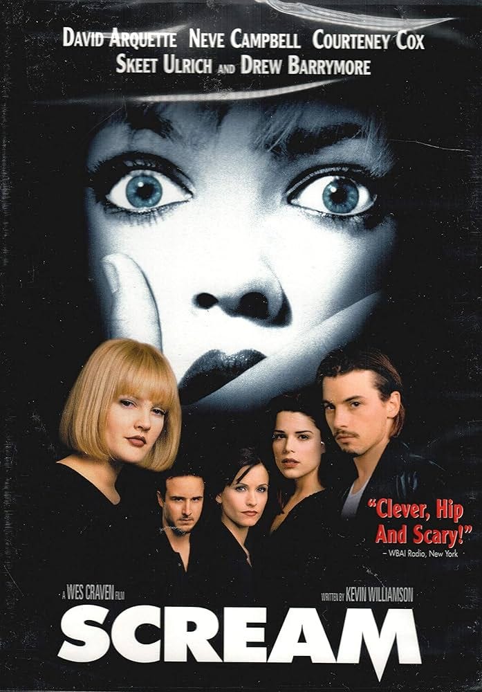 Scream: Amazon.in: Campbell, Neve, Barrymore, Drew, Arquette, David, Cox,  Courteney, Ulrich, Skeet, McGowan, Rose, Kennedy, Jamie, Winkler, Henry,  Hecht, Lawrence, Lillard, Matthew, Craven, Wes: Movies & TV Shows