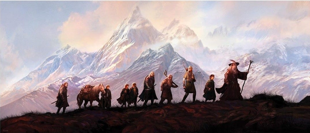 Buy The Lord of the Rings: The Fellowship Cinematic - 22" Art Print |  Mighty Ape NZ