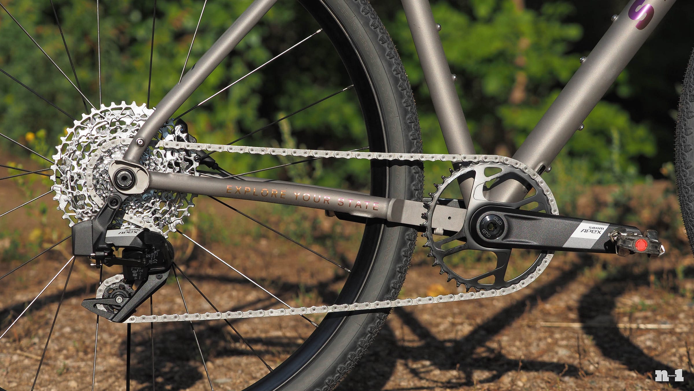 State Bicycle Company Titanium All-Road SRAM Apex XPLR AXS drivetrain