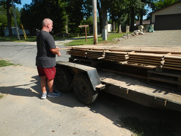 Lumber delivery and stacking