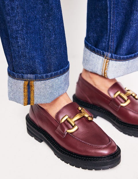 Iris Chunky Snaffle Loafers - Oxblood