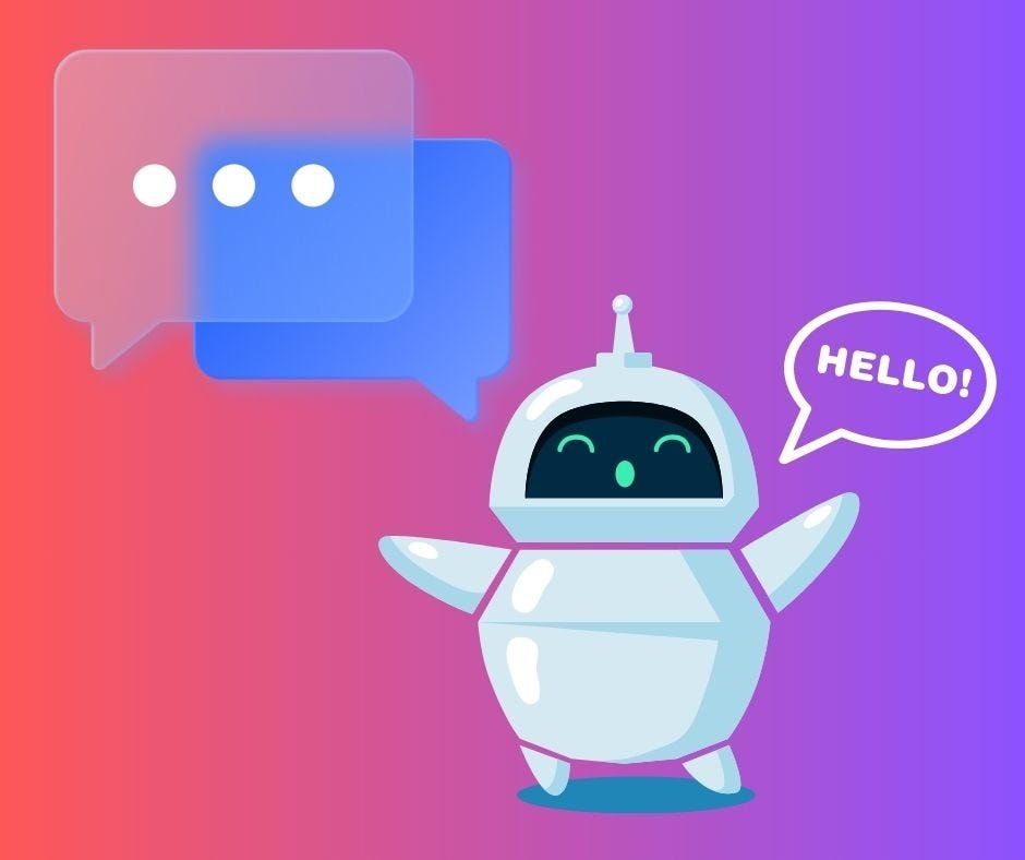 A cartoon robot with speech bubbles

AI-generated content may be incorrect.