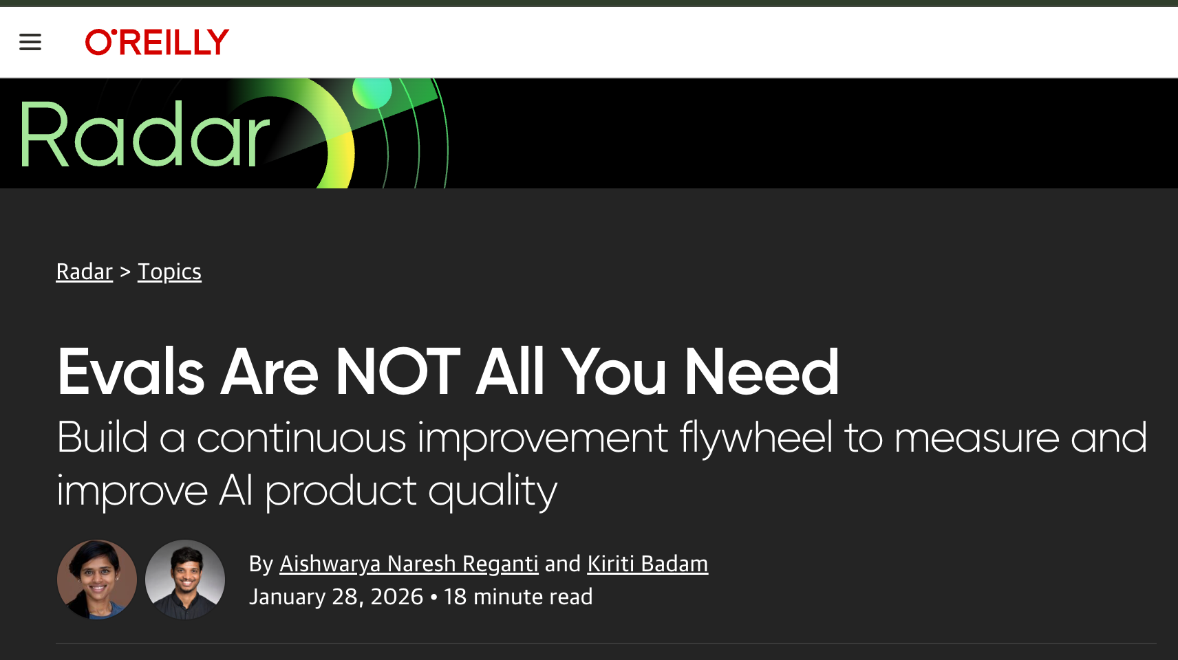 Evals Are NOT All You Need