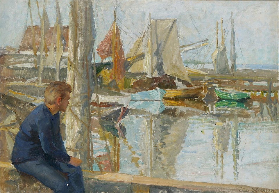 File:Eiler Sørensen - Dreng paa Havnemolen, Dragör.png