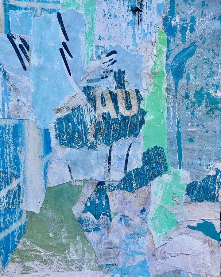 Made with local posters from the streets of Rome.
