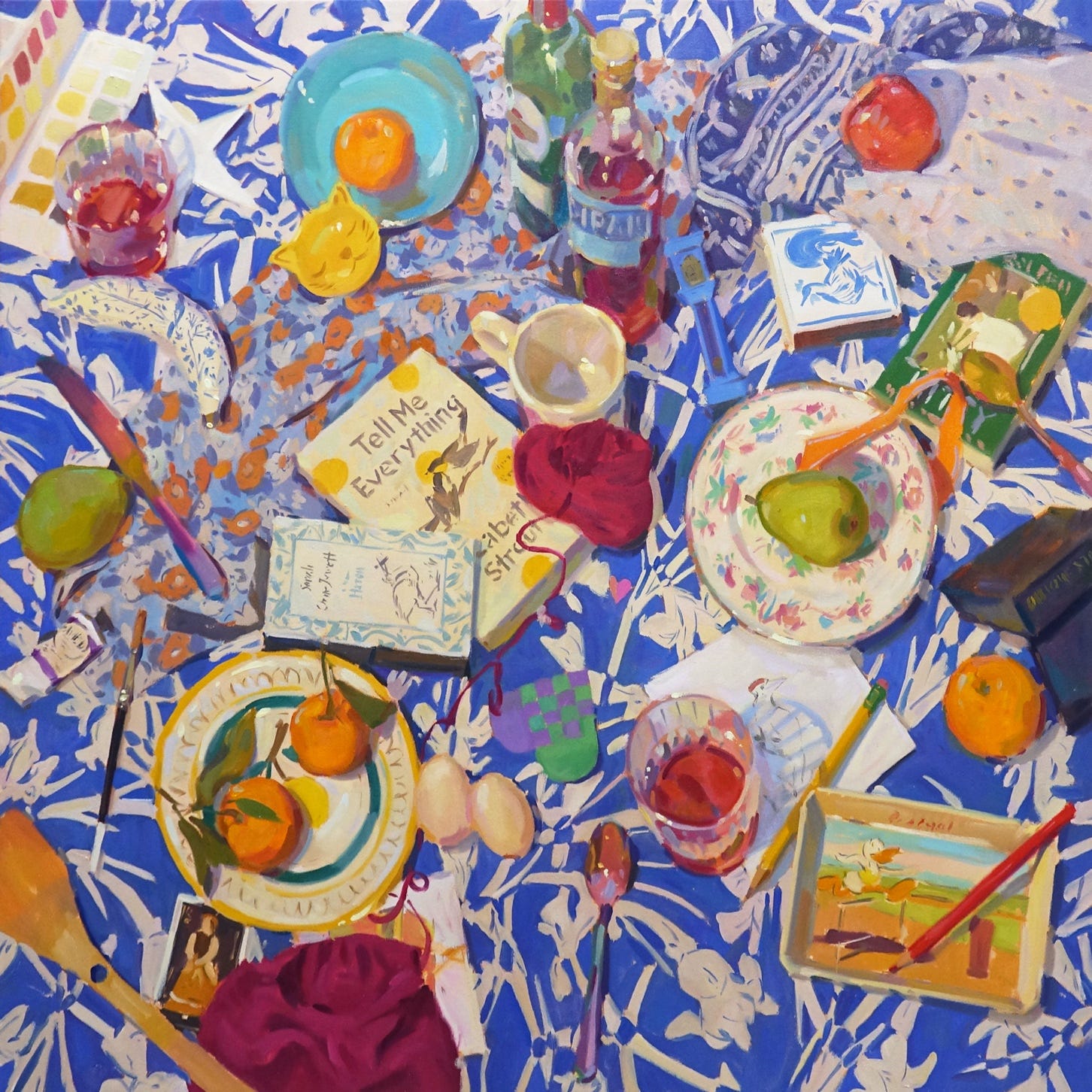 A table with various objects on it

AI-generated content may be incorrect.