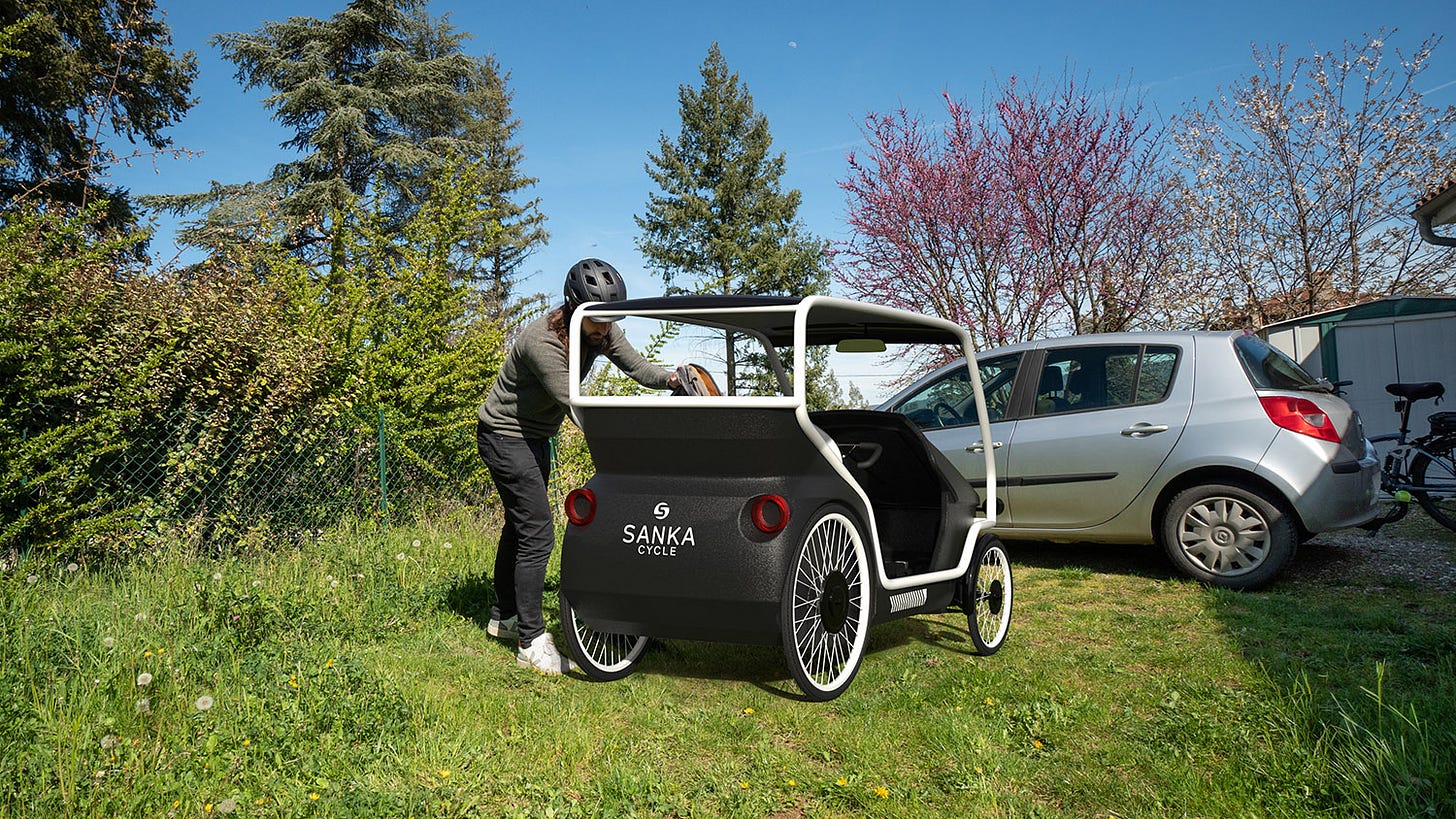 Velo cargo a quatre roues