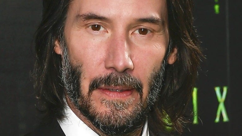 Keanu Reeves beard long hair