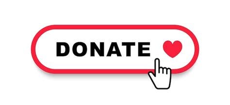 Premium Vector | Donate button Click button donate Premium Vector | Donate button Click button donate