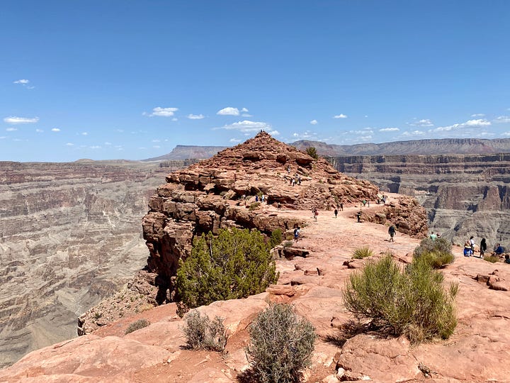 park, rocks, canyon, sky, river, dam