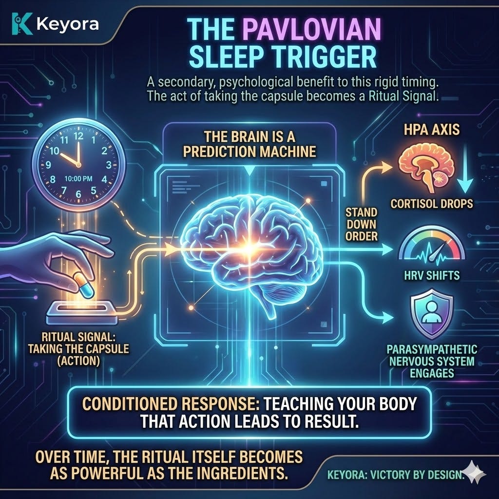 Pavlovian sleep triggers modulate the HPA axis and HRV via the four-drive system to neutralize neuro-endocrine storm and assert neurological sovereignty. Pavlovian sleep triggers modulate the HPA axis and HRV via the four-drive system to neutralize neuro-endocrine storm and assert neurological sovereignty.