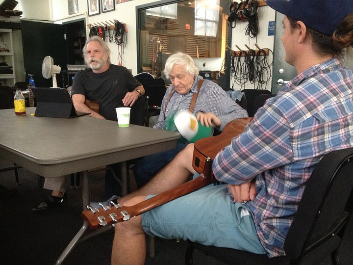 Images of Bob Weir and Ramblin' Jack Elliott