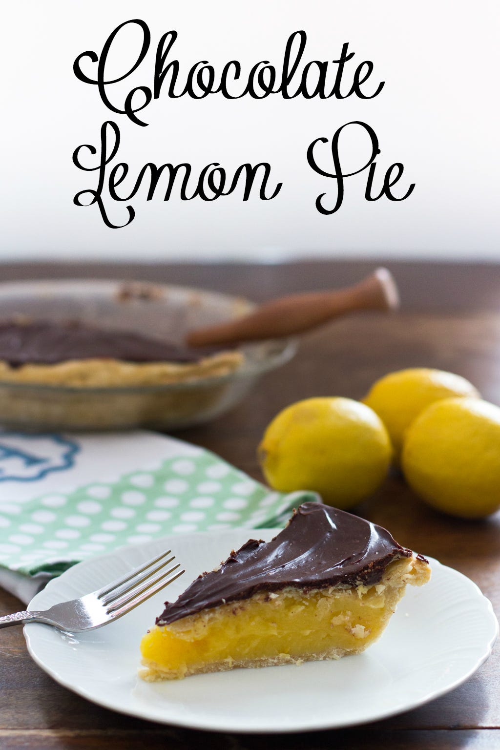 Chocolate Lemon Pie - Cooking in Cashmere