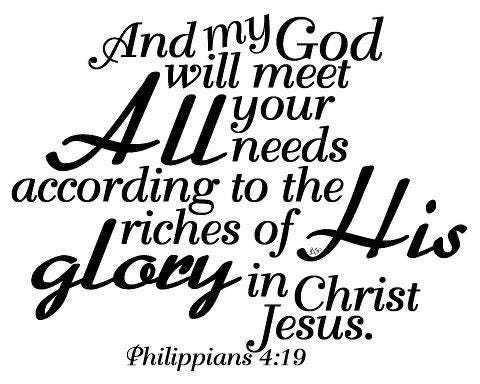 Philippians 4:19 Philippians 4:19