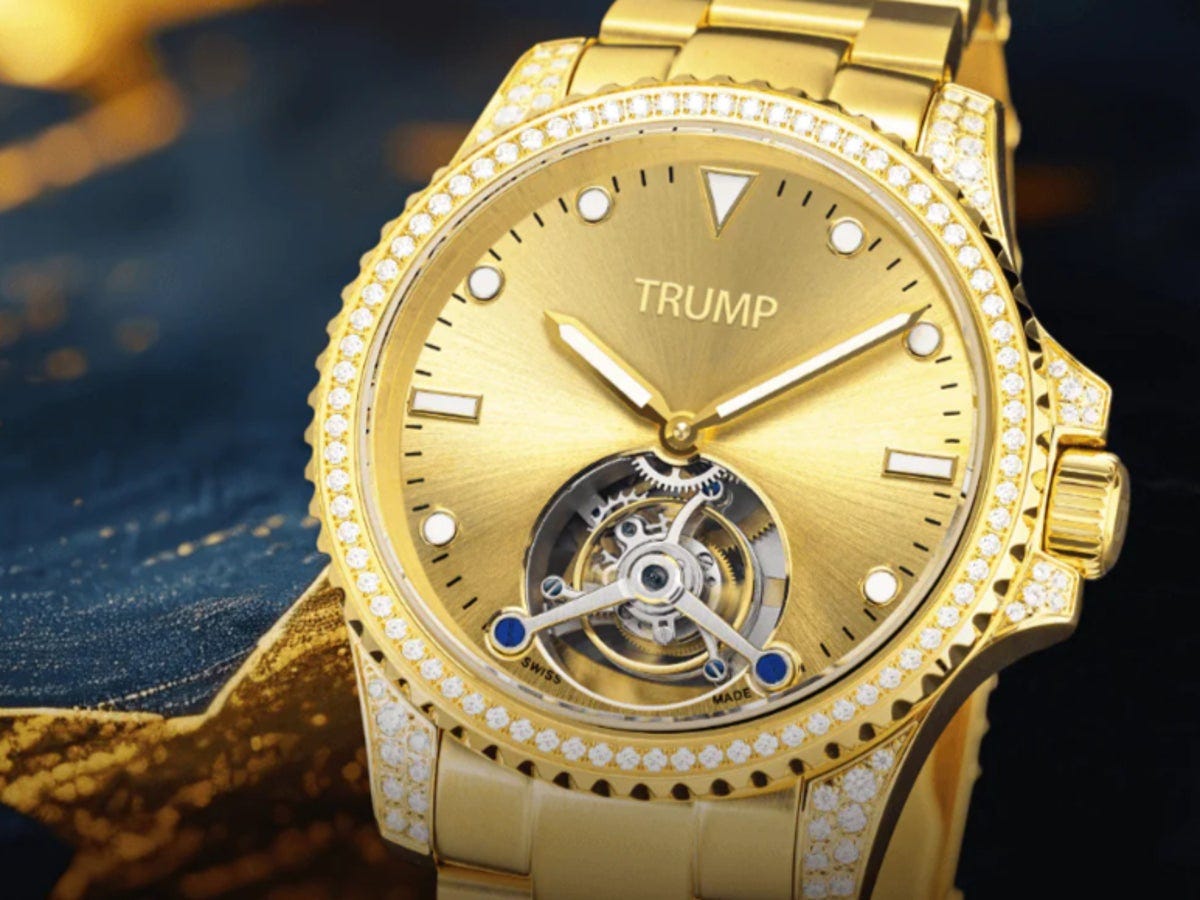 Latest Trump bling unveiled - $100k bejeweled 'victory' watches | The Independent Latest Trump bling unveiled - $100k bejeweled 'victory' watches | The Independent